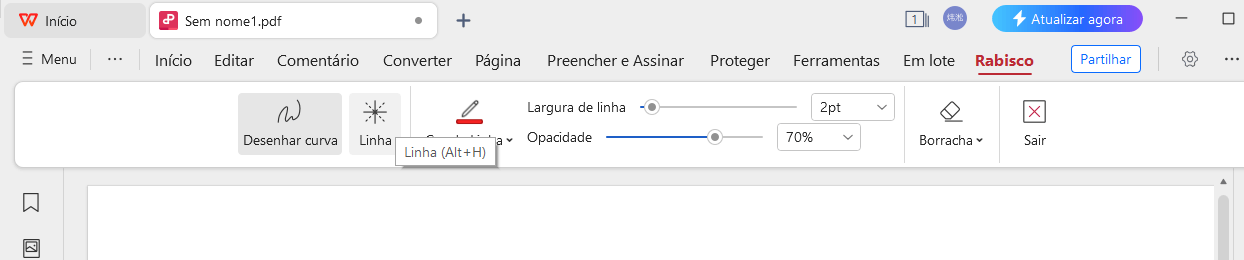 Desenhar à mão livre no seu PDF