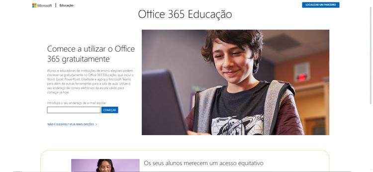 site do Office 365 Educação