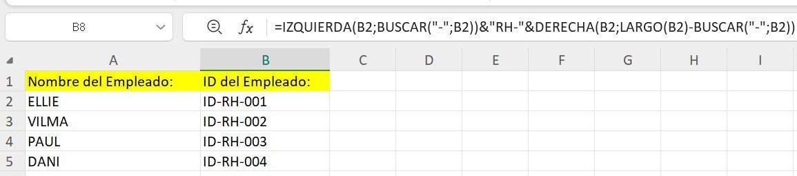 Insertar el texto después de un carácter específico