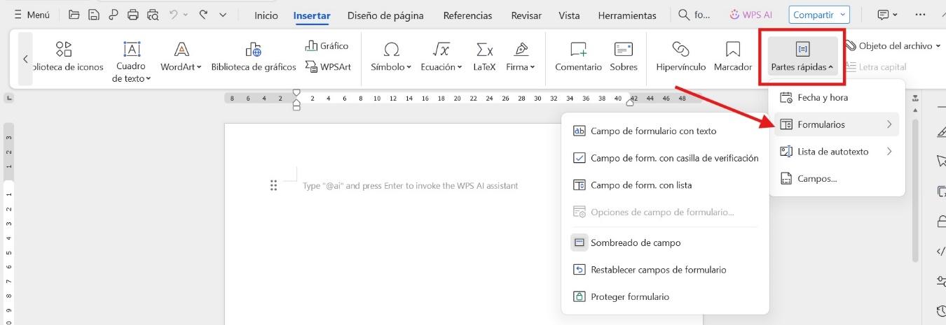 Pulsar en Formularios