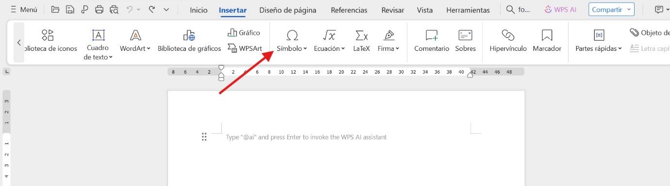 Ir al botón de símbolos