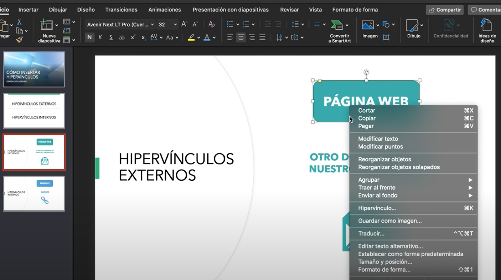 Cómo Agregar Hipervínculo en PowerPoint