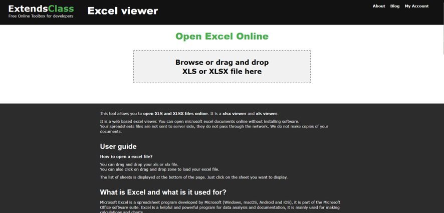 ExtendsClass XLS viewer