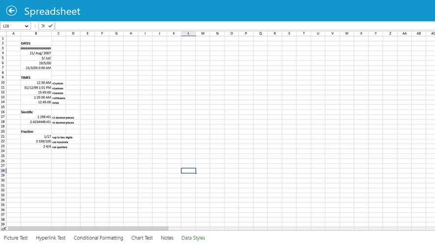 Microsoft XLS viewer
