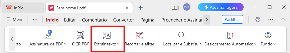 PDF do WPS Extrair Texto