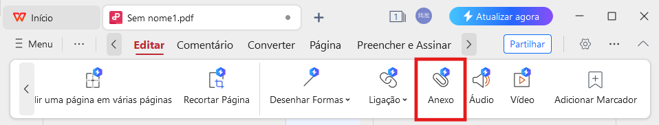 Anexar arquivos ao PDF