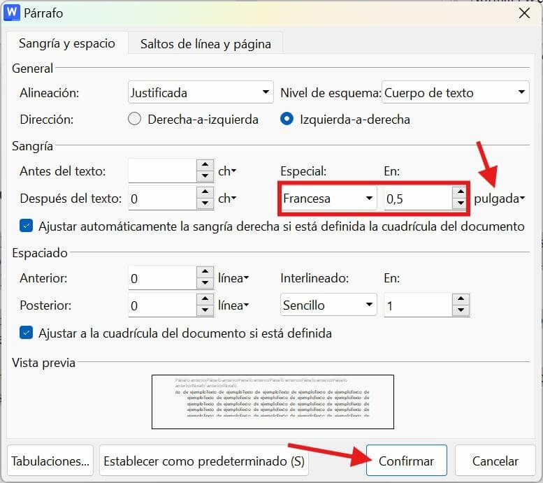 Configurar la sangría en WPS Office