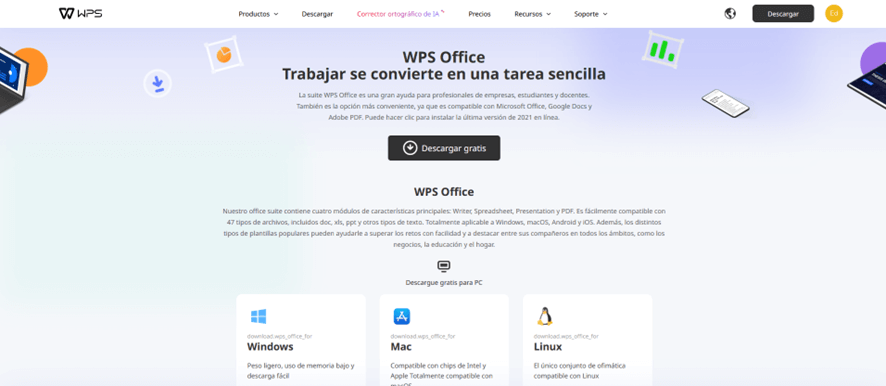 Descarga WPS Office gratis