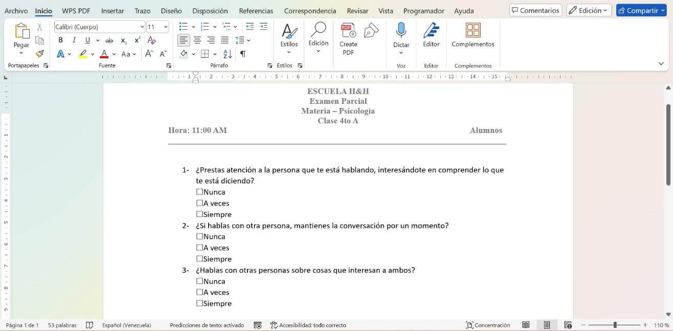 ¿Cómo Crear un Cuestionario en Microsoft Word?