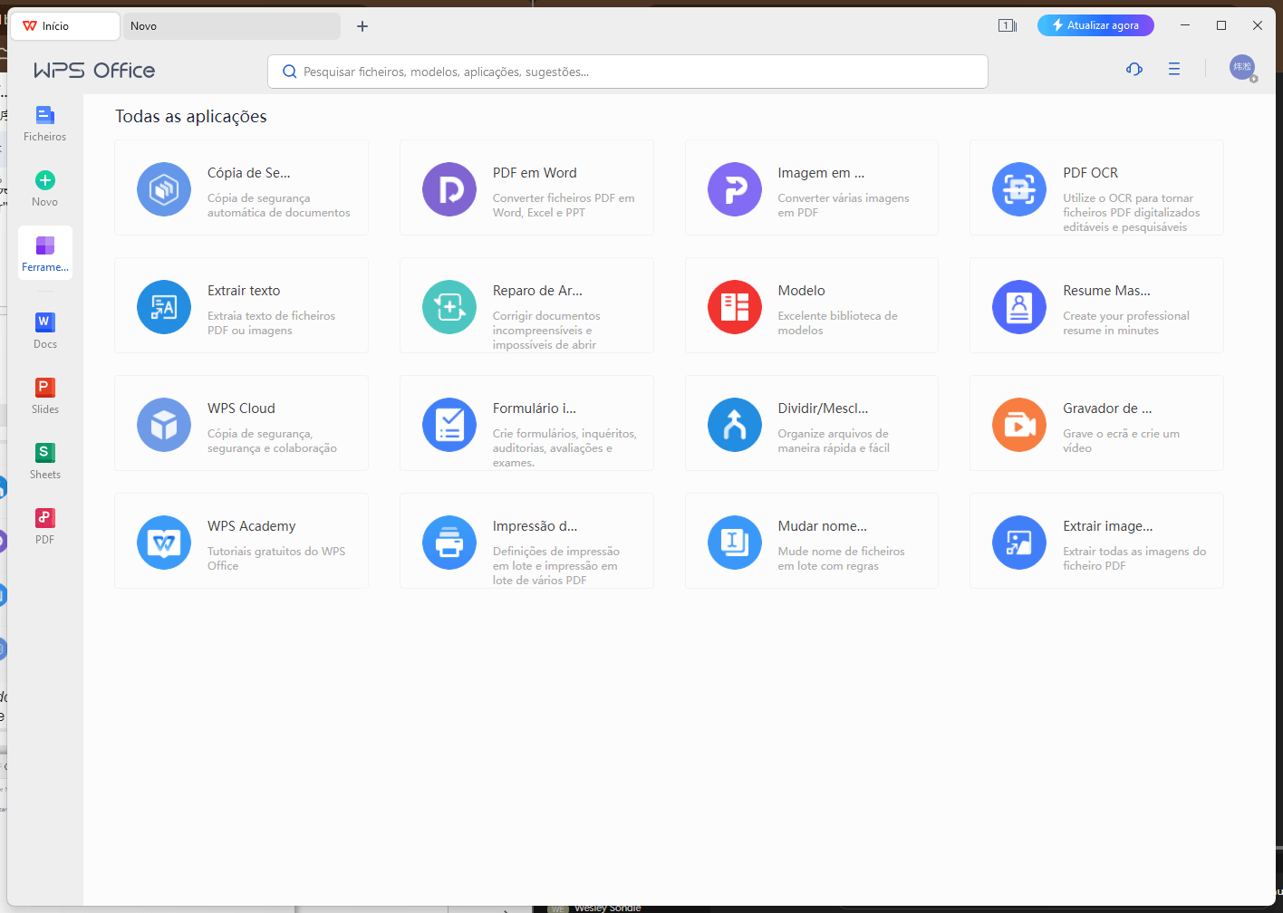 Ferramentas do WPS Office