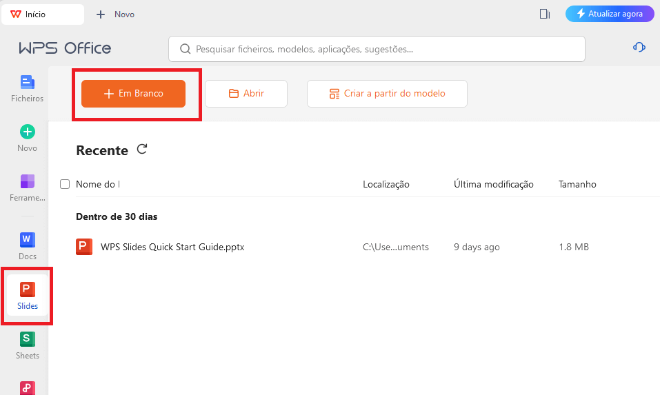 Abrir Apresentação