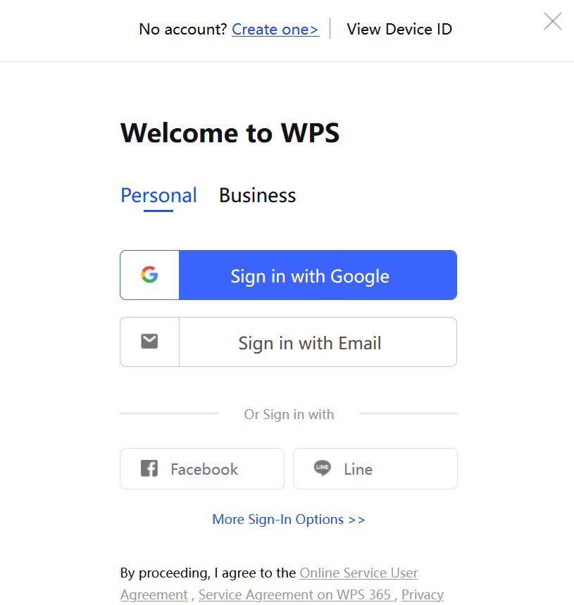 tela de login do WPS