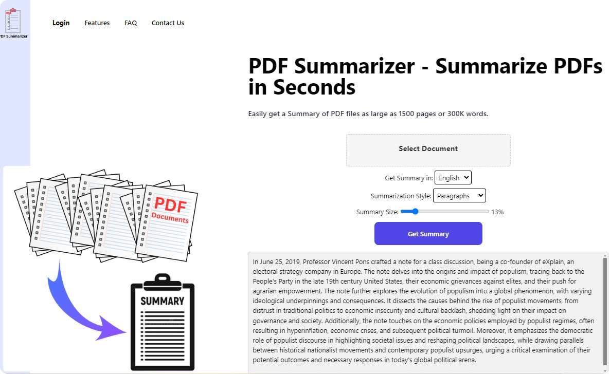Large PDF Summarizer