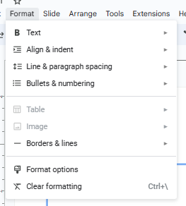 Formatar seus slides