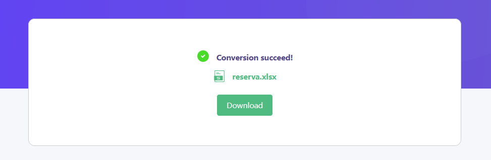 conversão de PDF para Excel feita no WPS online
