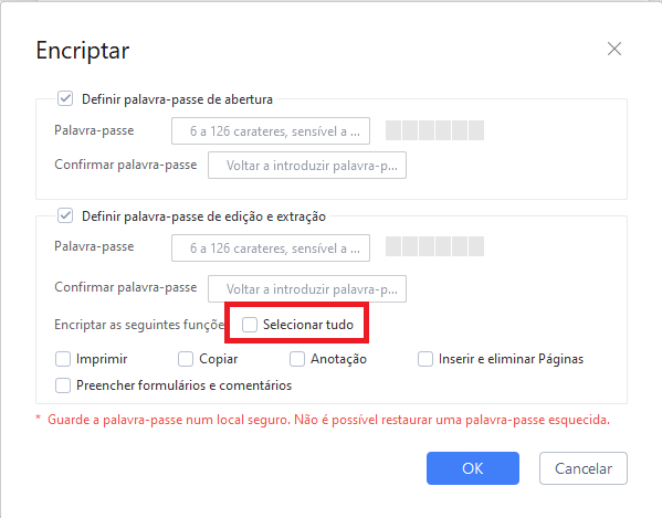 Selecionar Tudo para obter controle total sobre o conteúdo do PDF