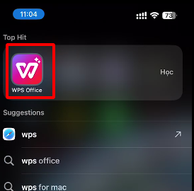 o aplicativo WPS Office