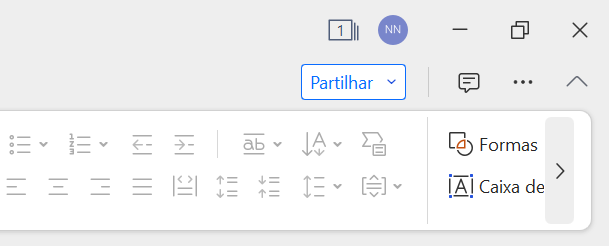 botão de Partilhar documento no WPS Office