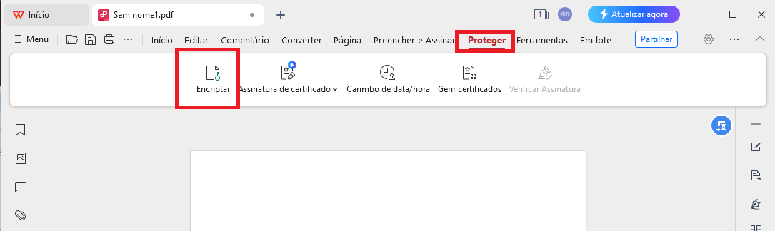 Ferramenta de Criptografia de PDF do WPS