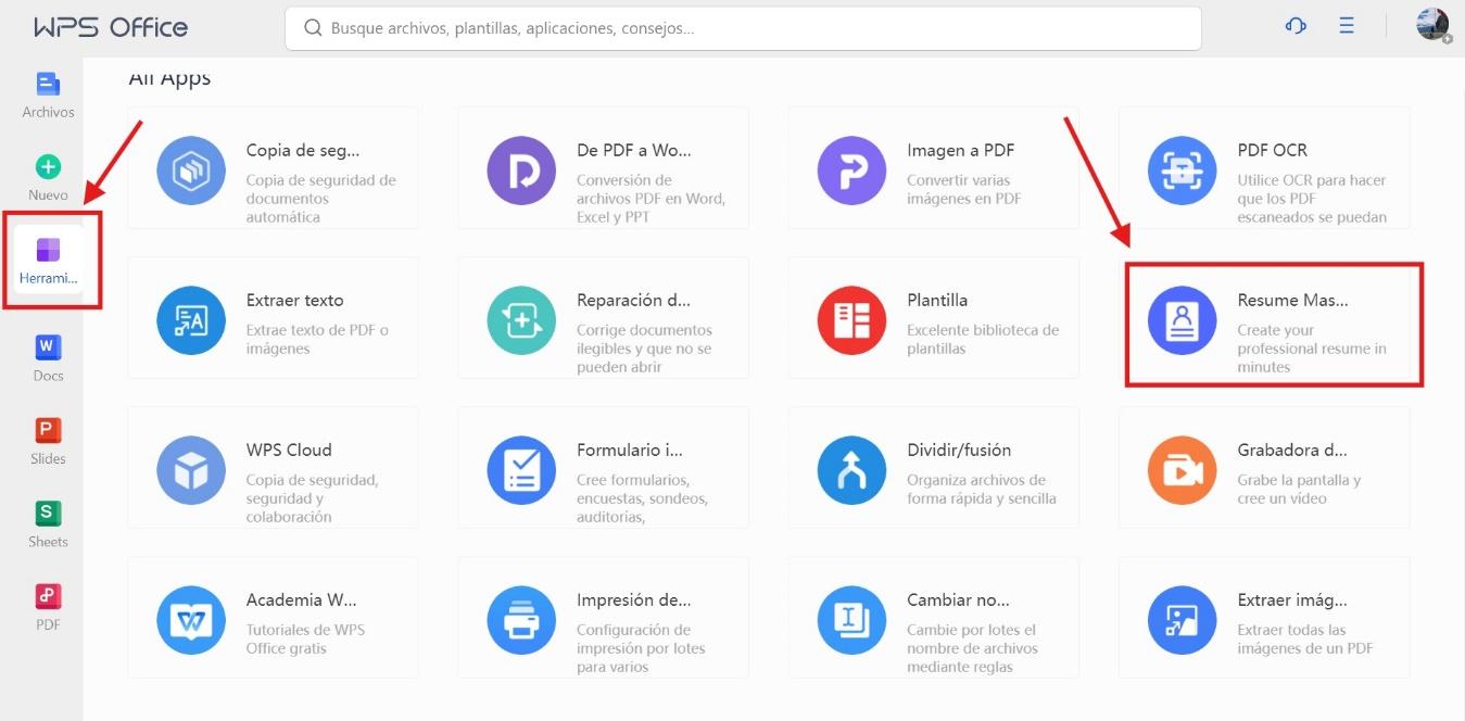 Resume Master de WPS