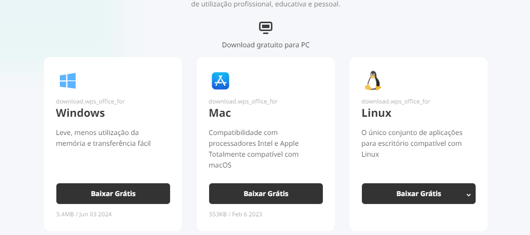 Clique em Download Gratuito