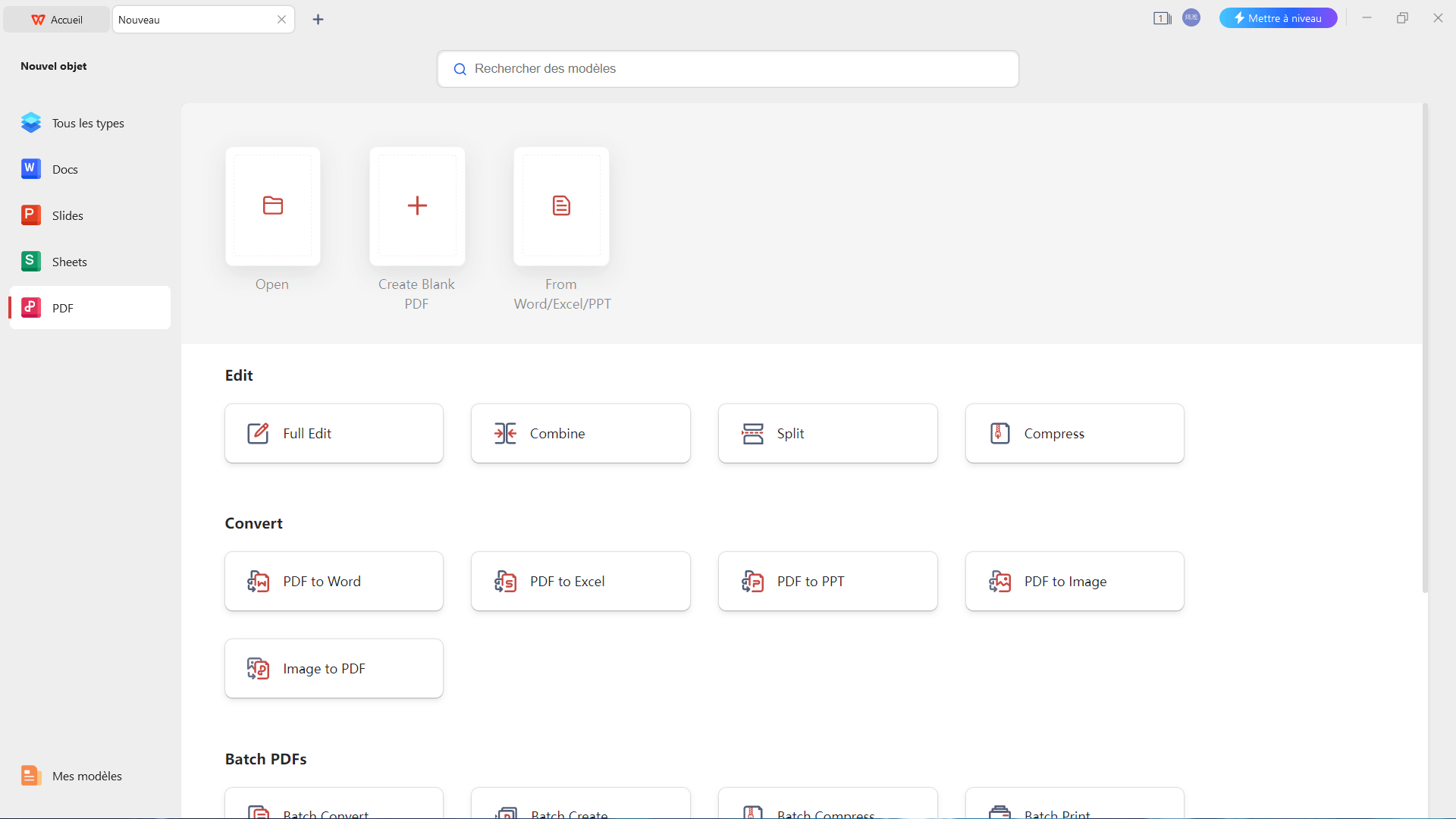 La suite WPS Office est compatible avec Word, PowerPoint et Excel