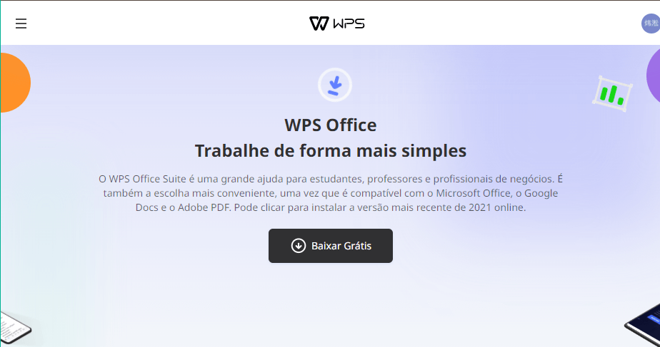 página de download do WPS