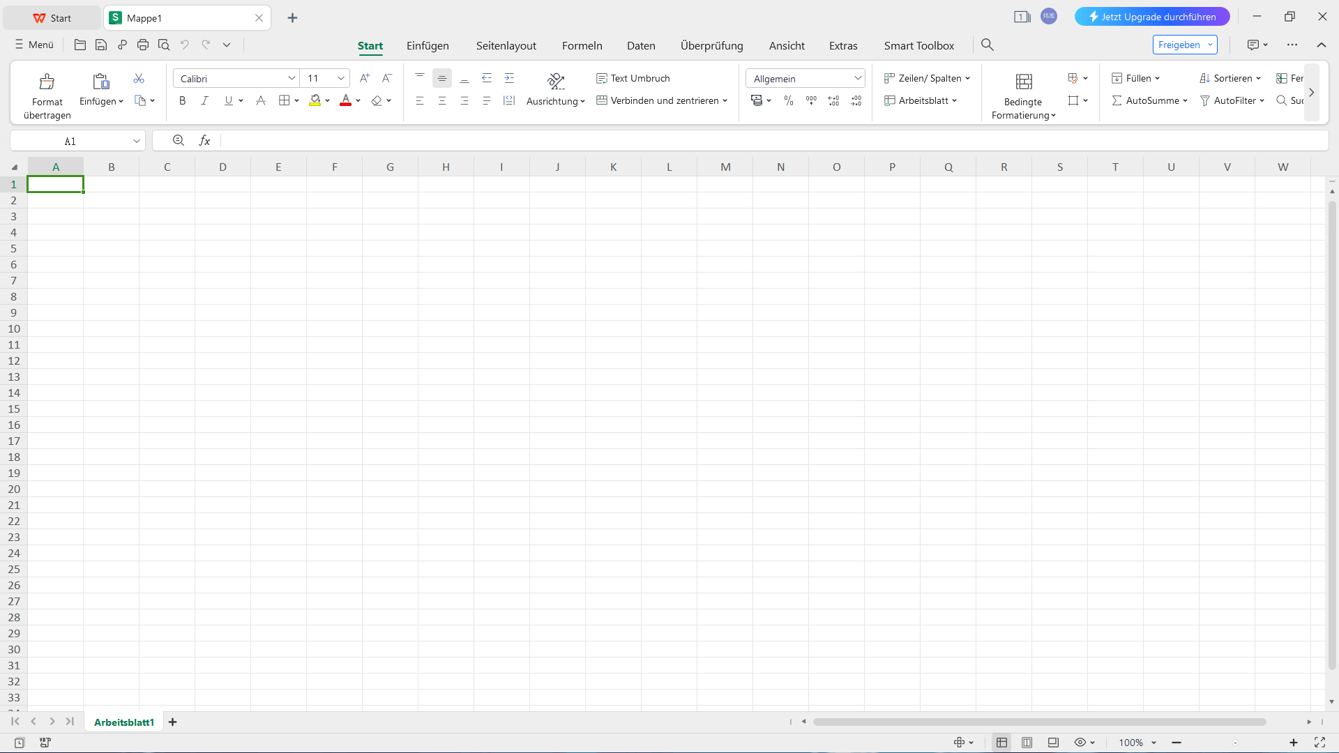 Die Benutzeroberfläche von WPS Spreadsheet ist noch intuitiver als die von Microsoft Excel