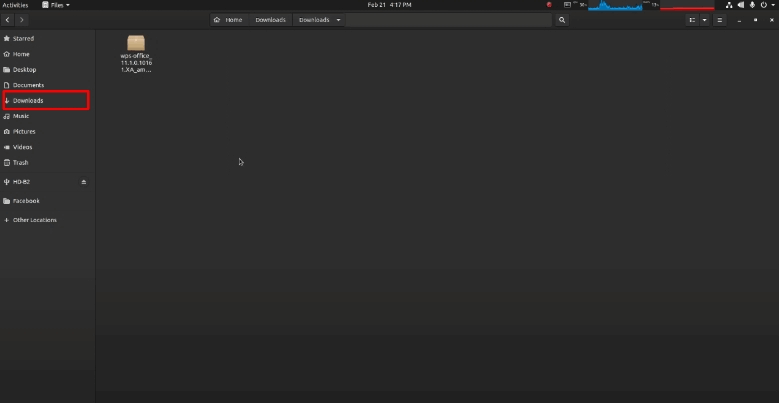 Dossier de téléchargement Linux