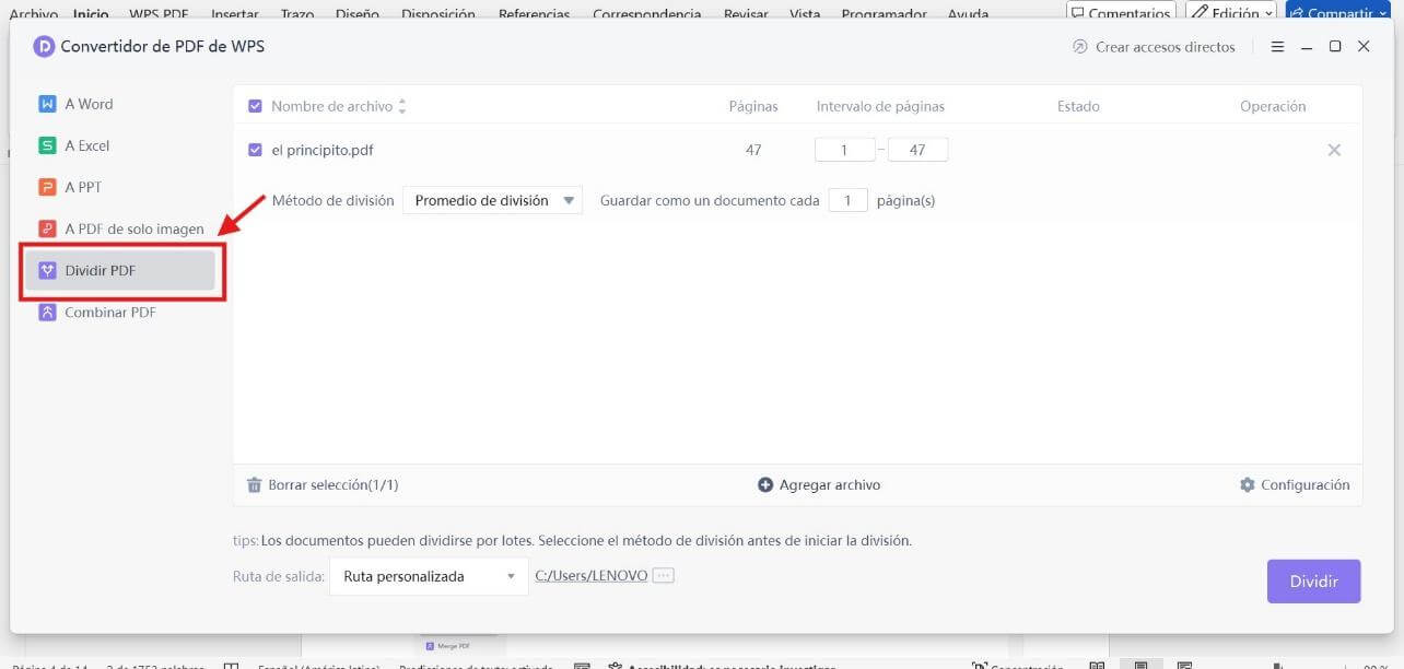 Convertidor PDF de WPS