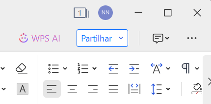 botão de partilhar do WPS