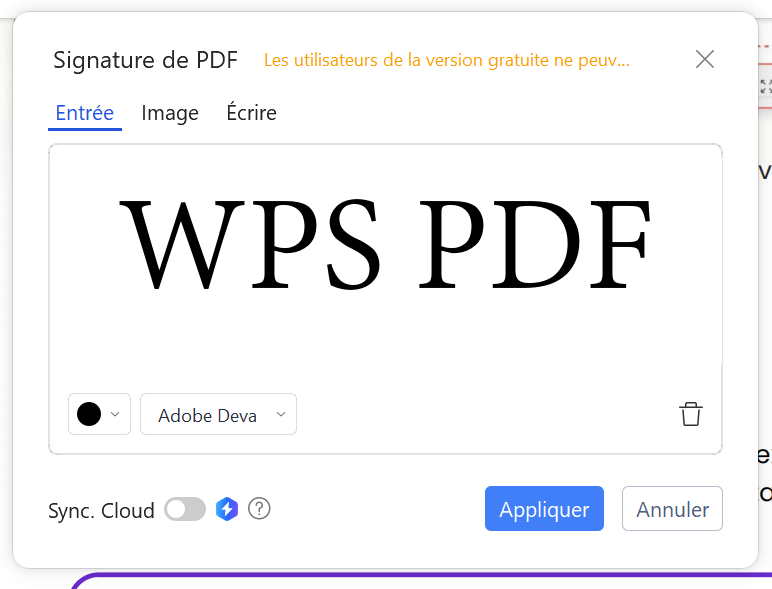 Dessinez une signature ou écrivez-la