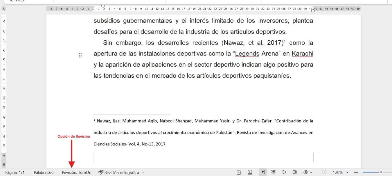 Corrector ortográfico de WPS AI en la barra de estado