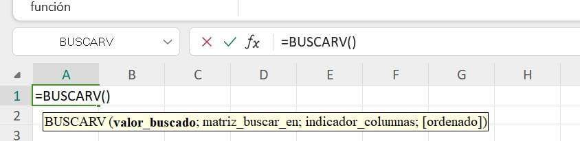 Función de BUSCARV