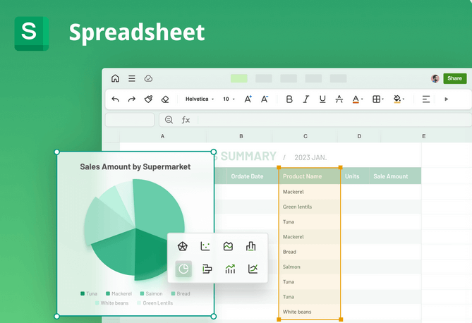 imagem ilustrativa do Planilhas do WPS