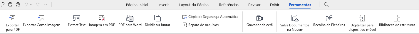 ferramentas do WPS Docs