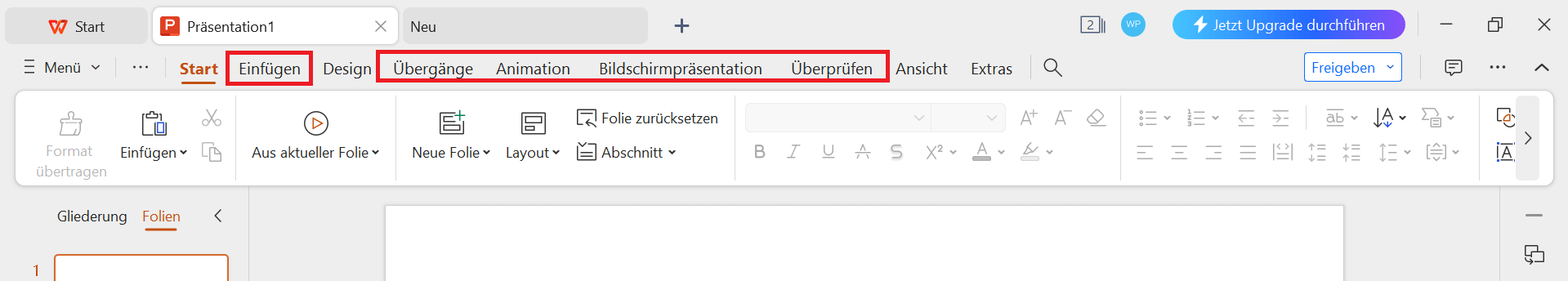 WPS Präsentationswerkzeuge