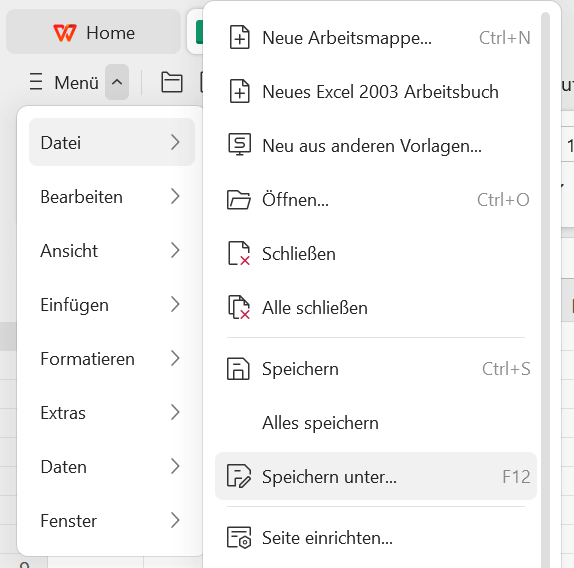 Select File from the dropdown menu, then choose Save As