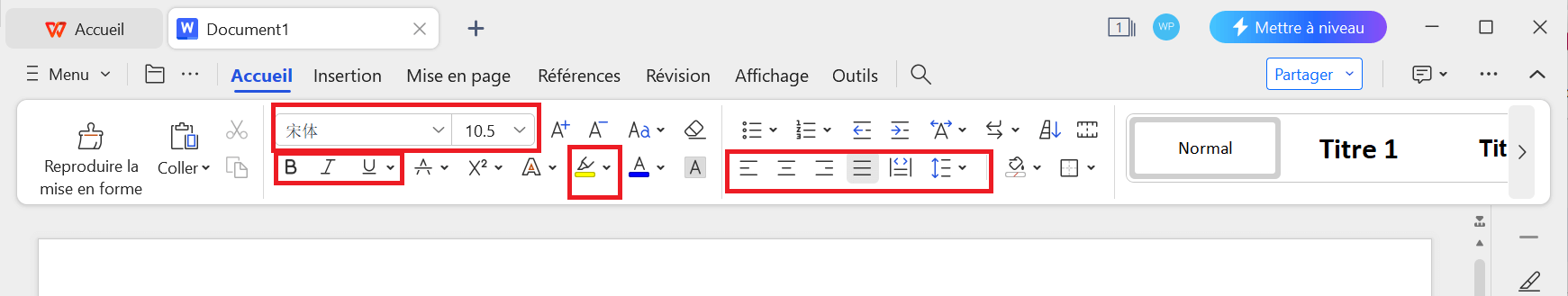 Outils de WPS Writer
