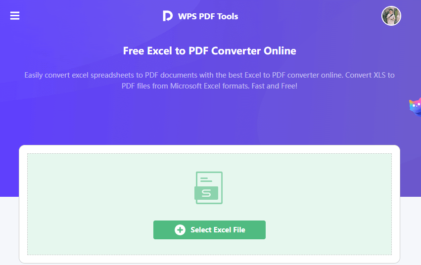 Sitio web de WPS PDF Tools