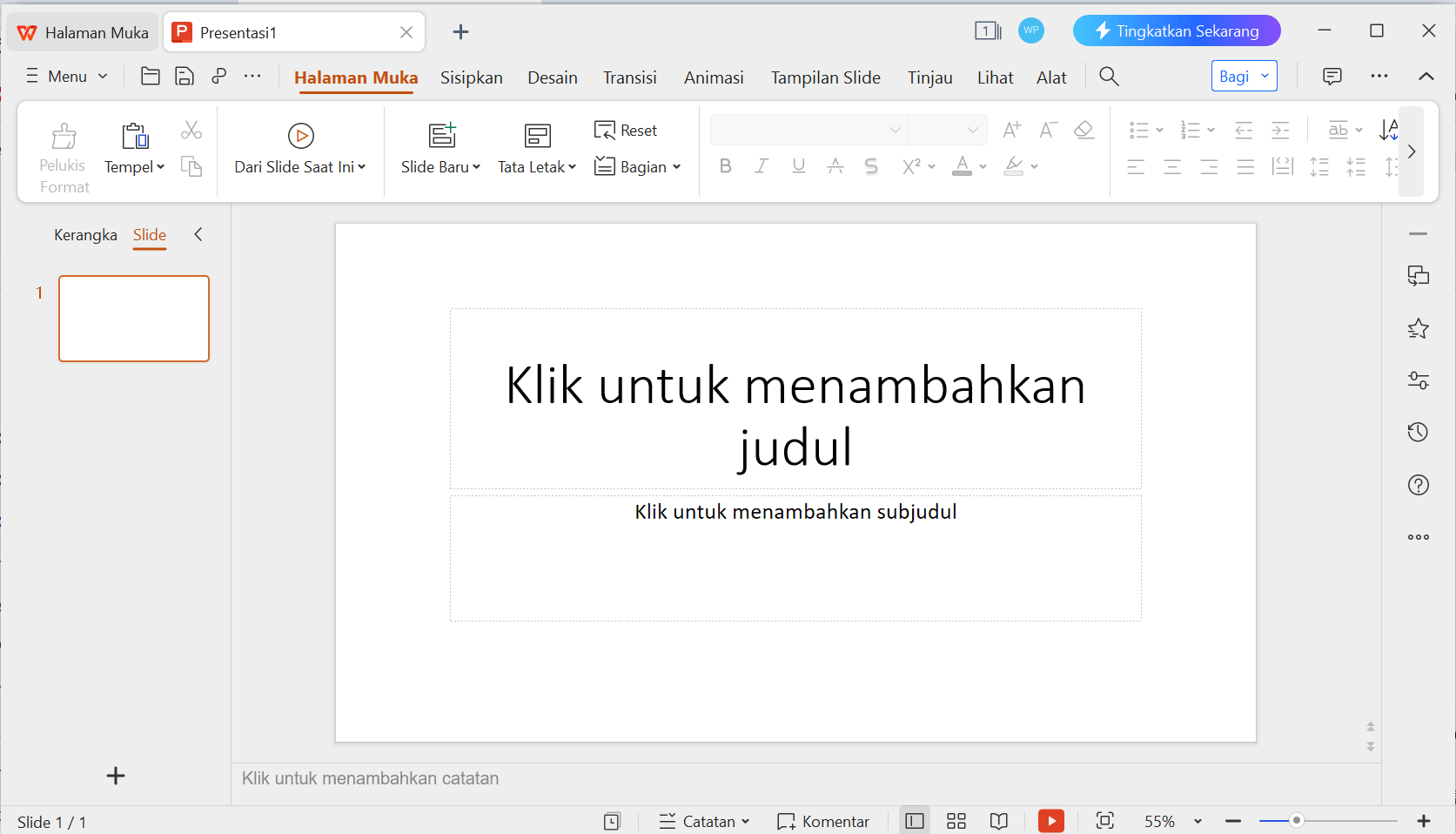 Antarmuka presentasi WPS