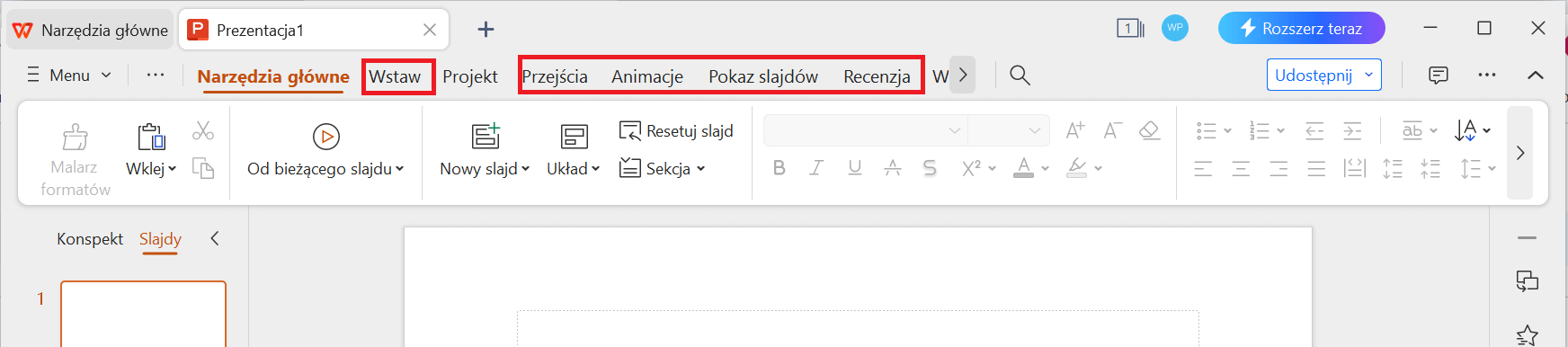 Narzędzia do prezentacji WPS