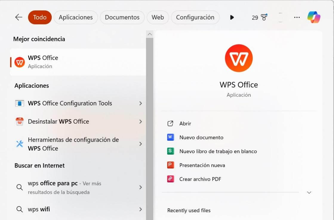 Abrir WPS Office