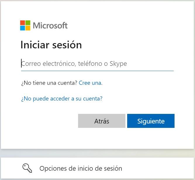 Iniciar sesión en Microsoft