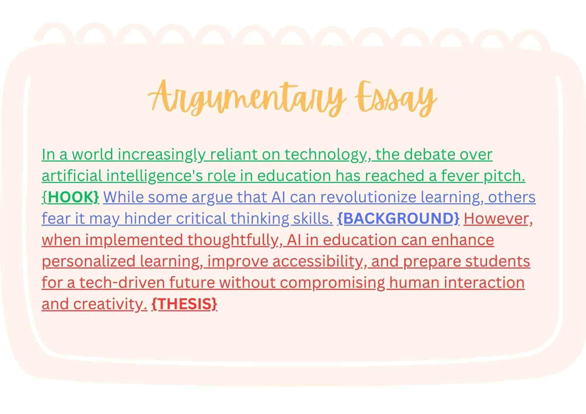 Пример аргументативного эссе