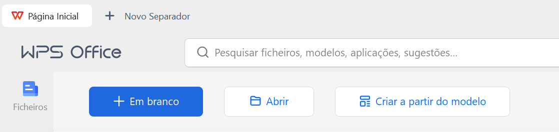 abrindo um documento no WPS