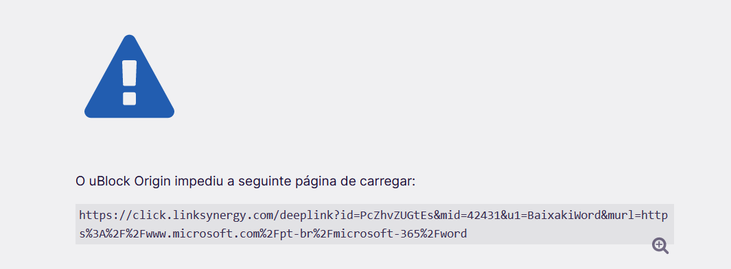 bloqueador de anúncios atuando
