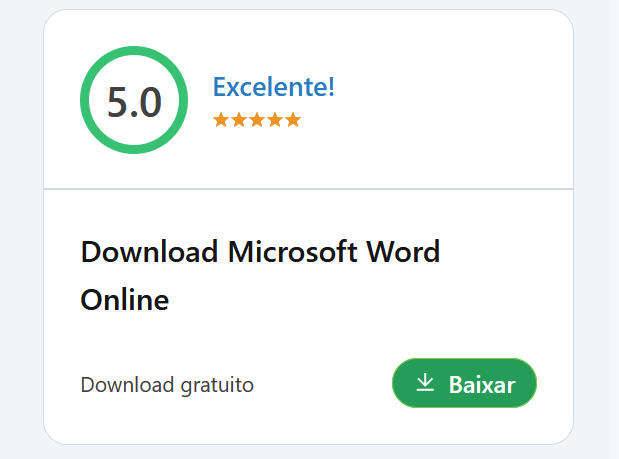 botão de download do Word online no Baixaki