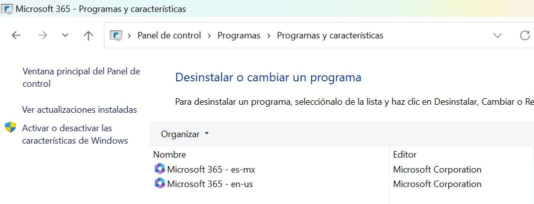Desinstalar un programa en Windows 11