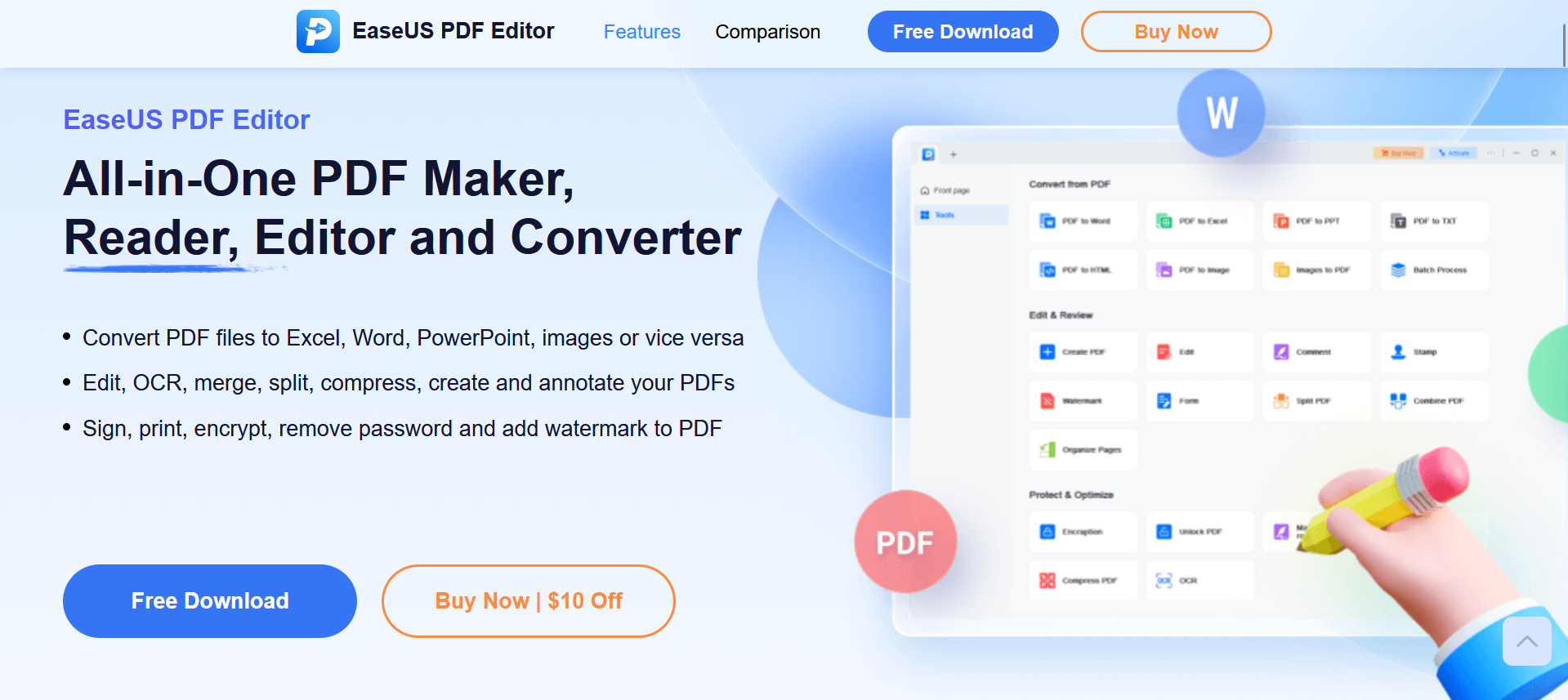 interface do EaseUS PDF